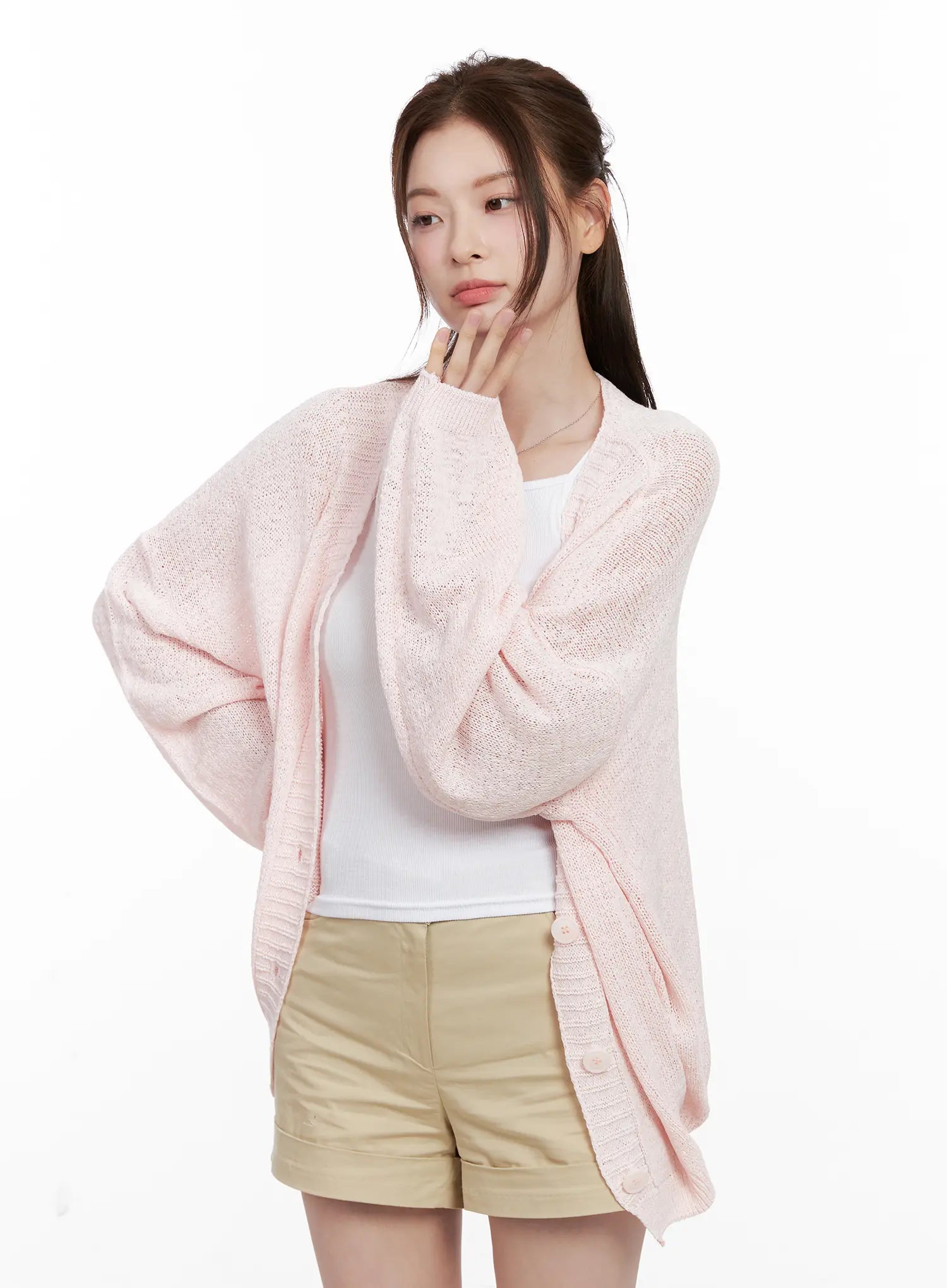 Oversized Summer Knit Cardigan CL523
