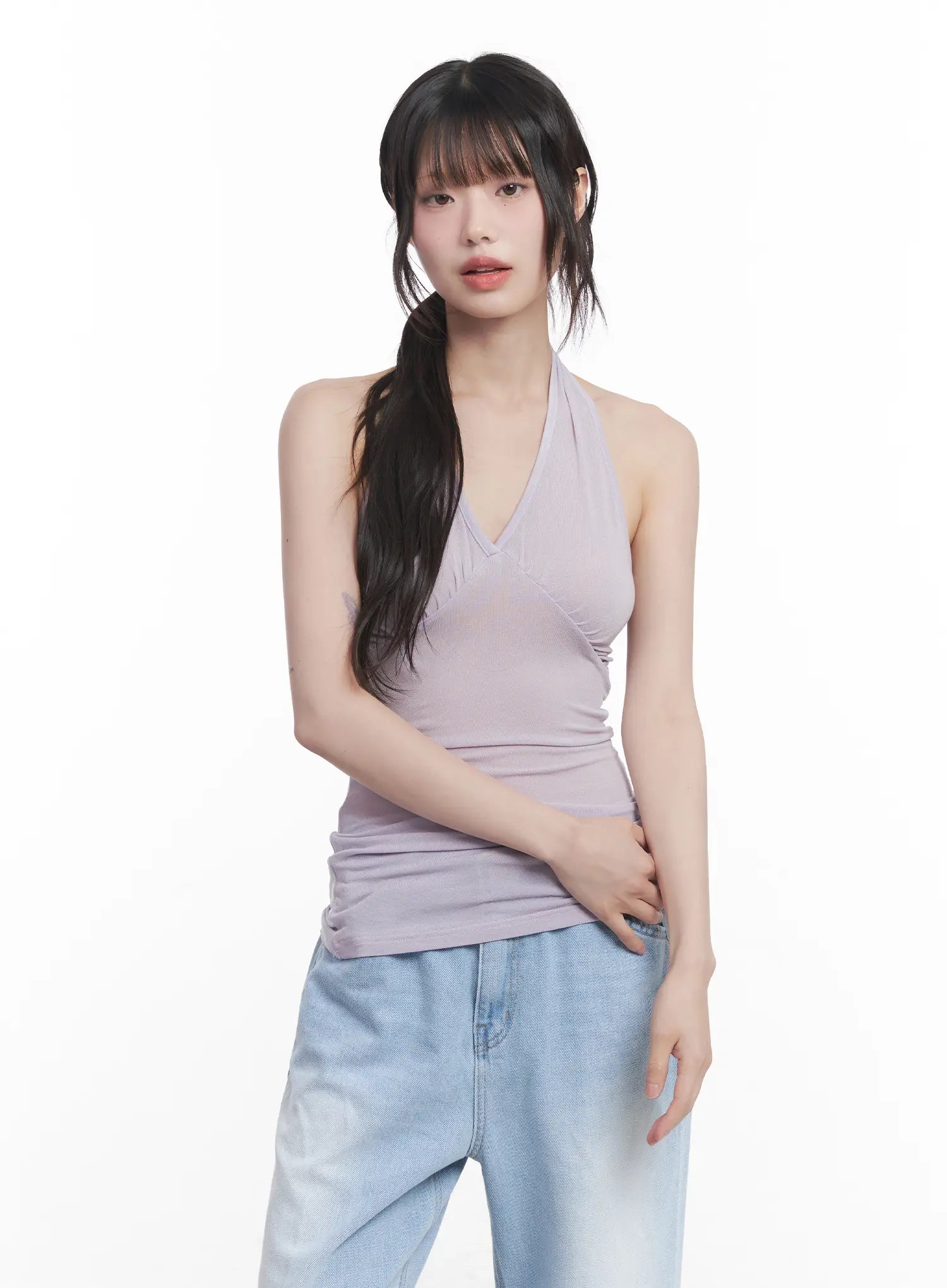 Sheer Halter Neck Tank CU519