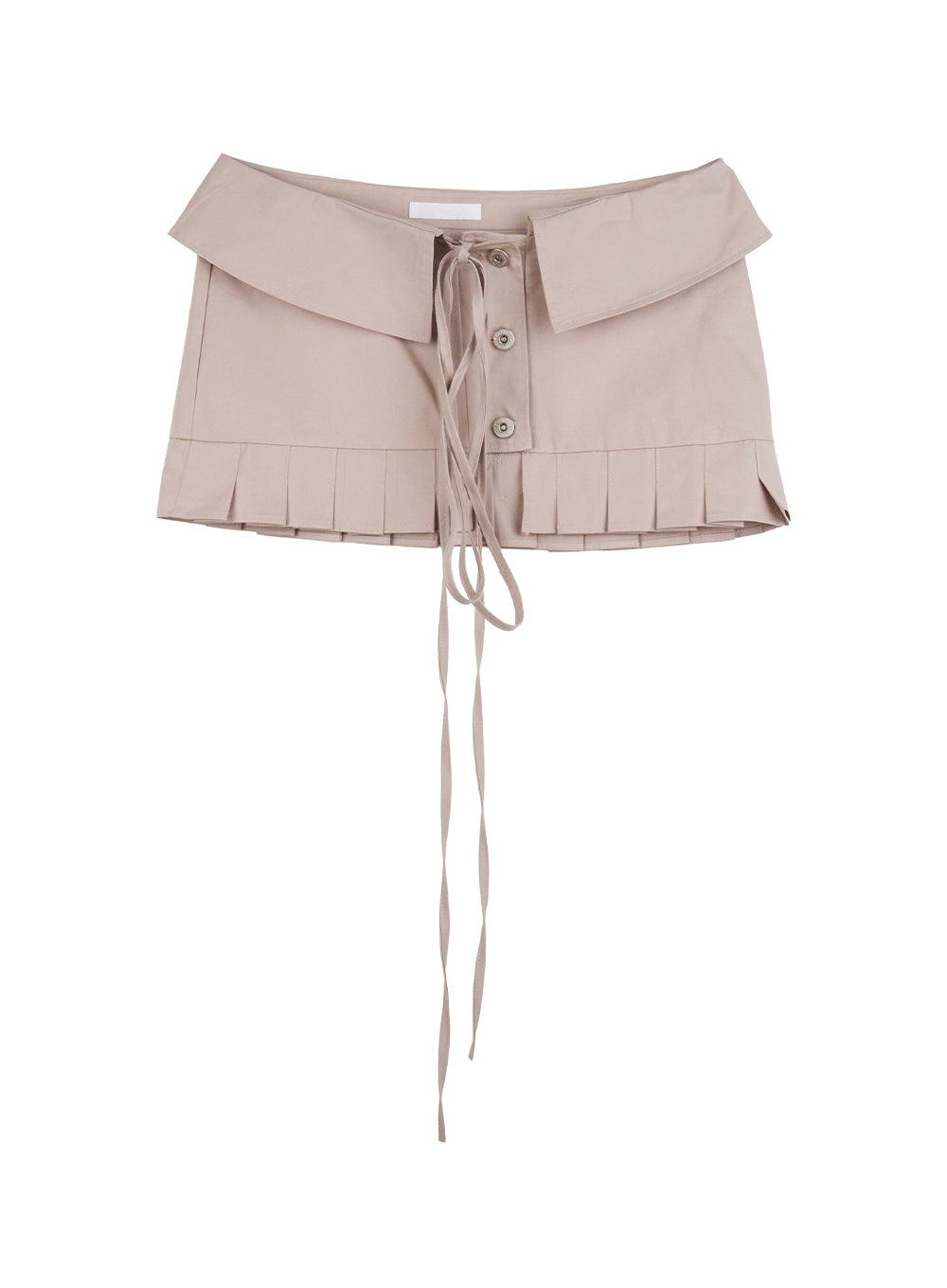 Buttoned Pleated Strap Mini Skirt CJ520
