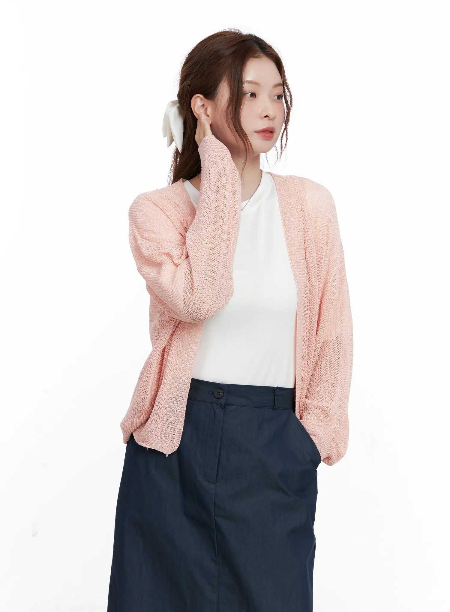 Sheer Loose-Fit Cardigan CG521