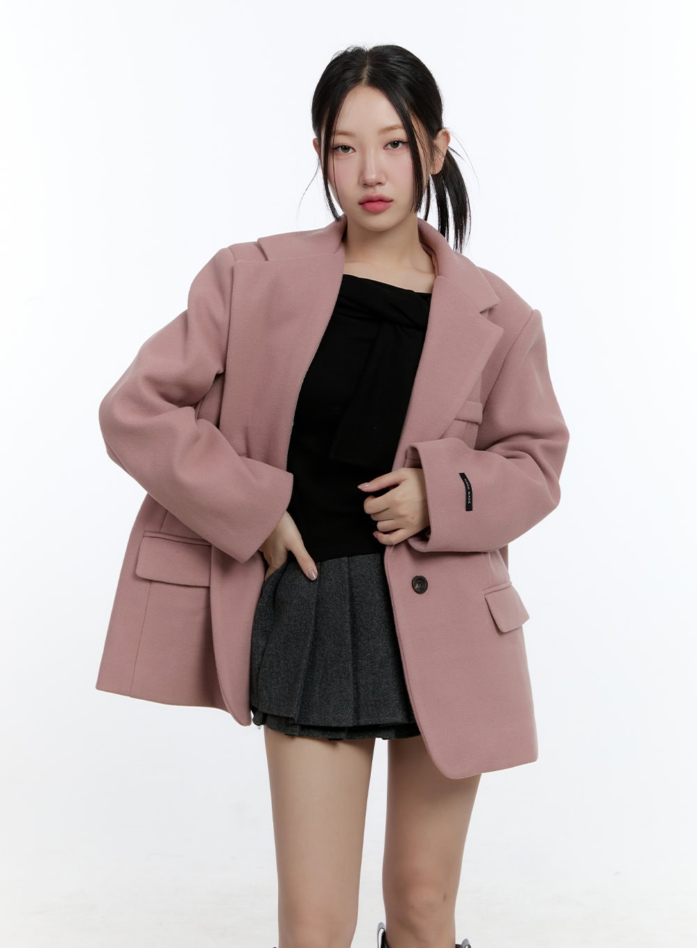 Chic Wool Blend Oversized Blazer CD423