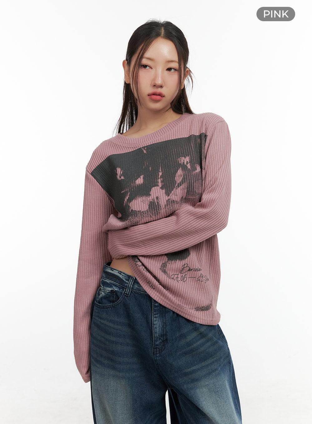 Vintage Print Long Sleeve Shirt CO417