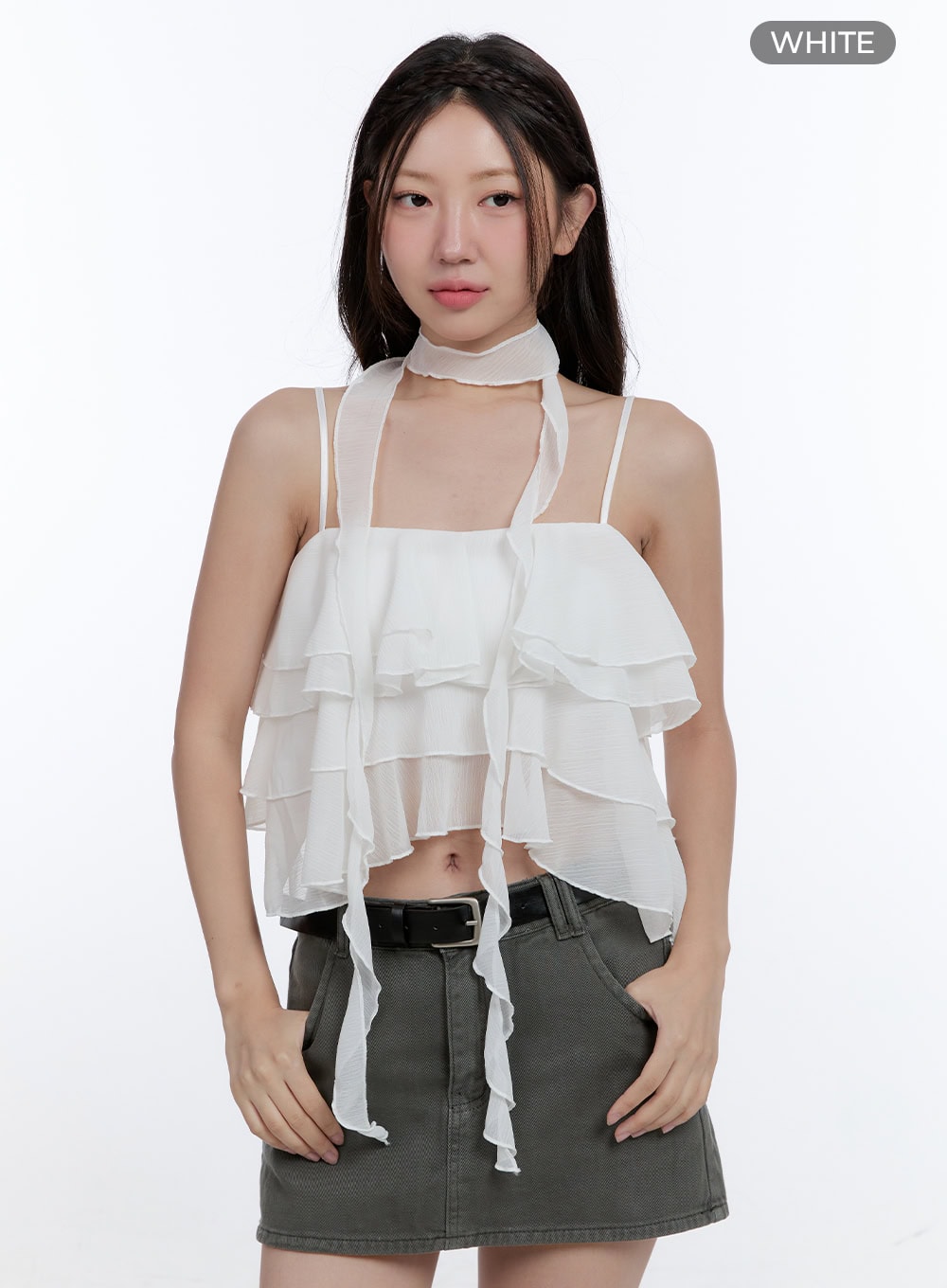 Ruffle Cami Crop Top CG414