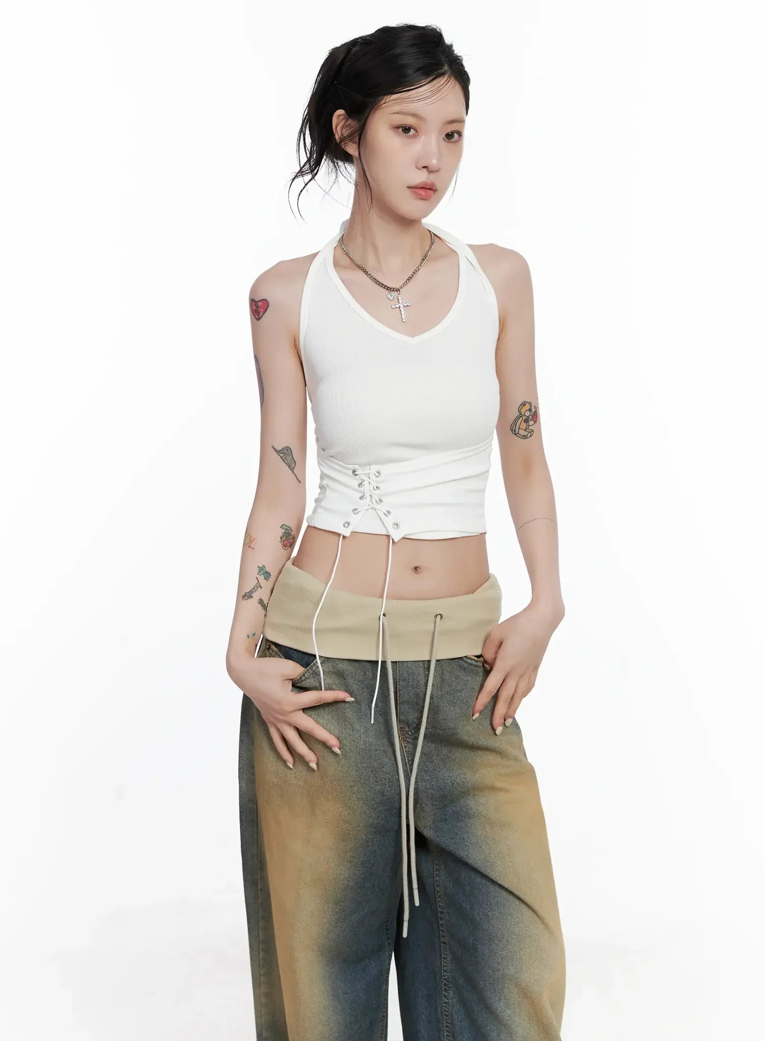 Corset Lace-Up Halter Top CS512