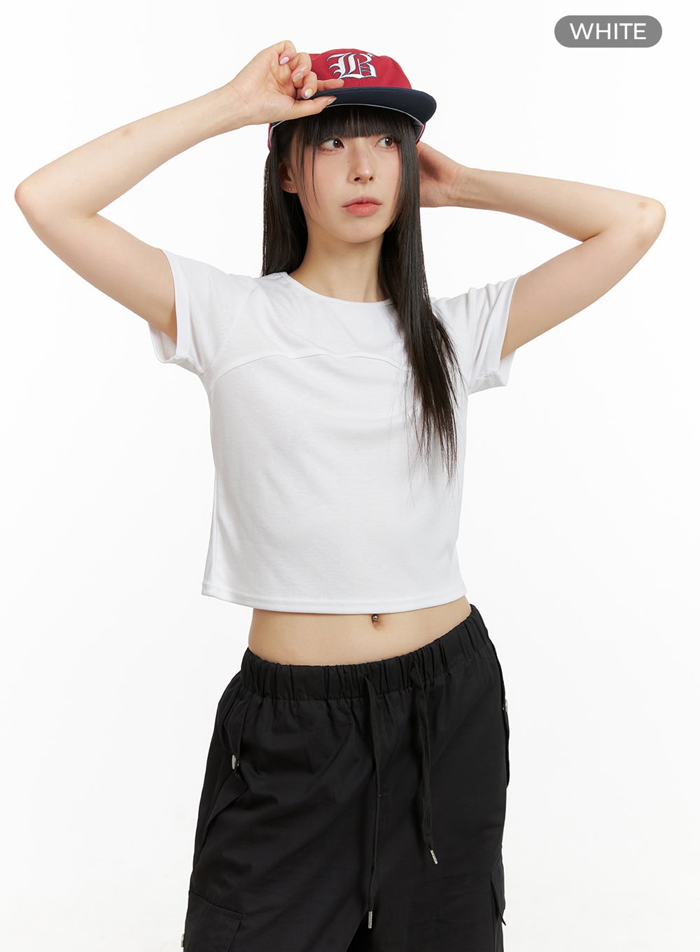 Lined Solid Crop Top CU424