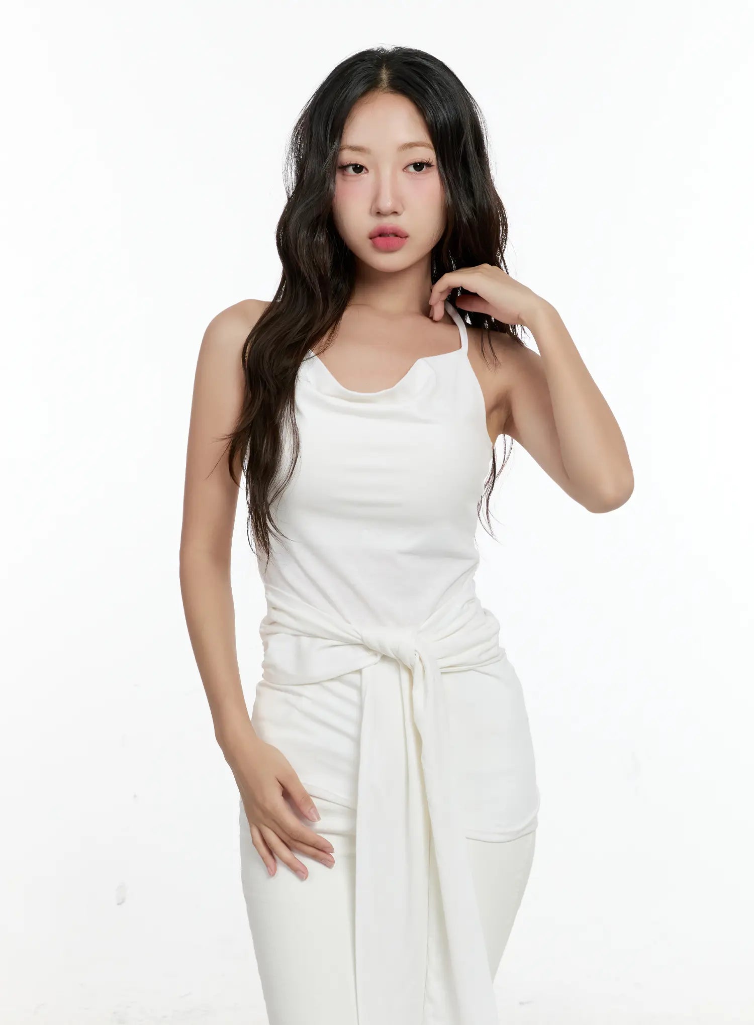 Elegant Halter Drape Top CG501