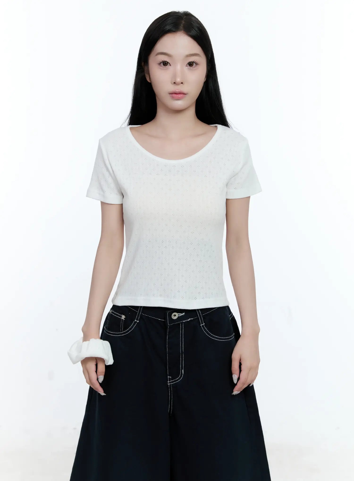 V-Neck Short-Sleeve Knit Tee CG501