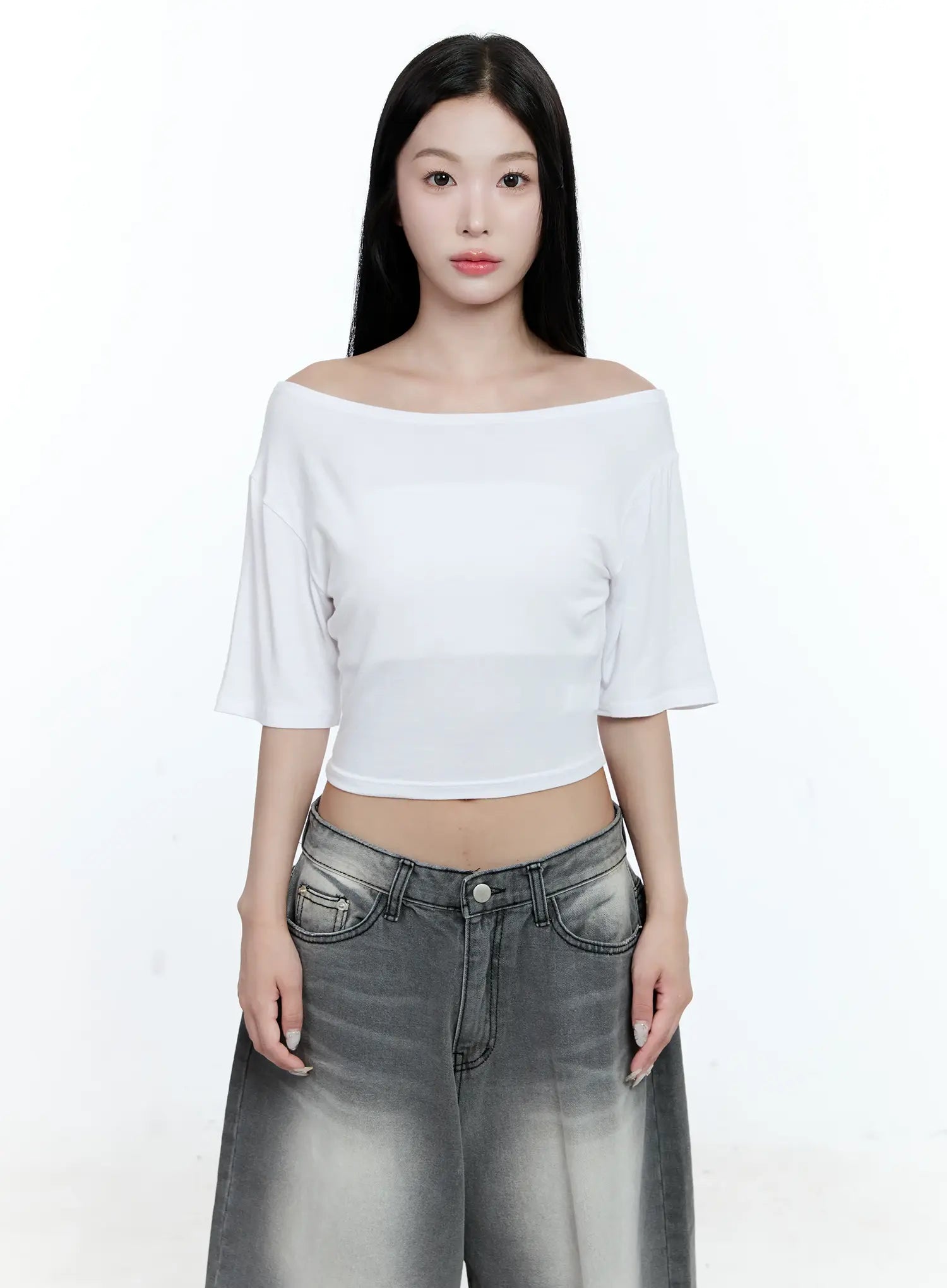 Off-Shoulder Crop Top CG511