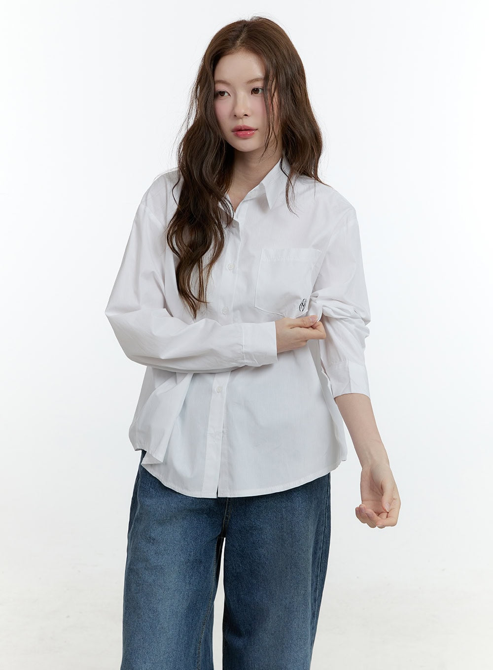 Oversized Button-Up Shirt CF503
