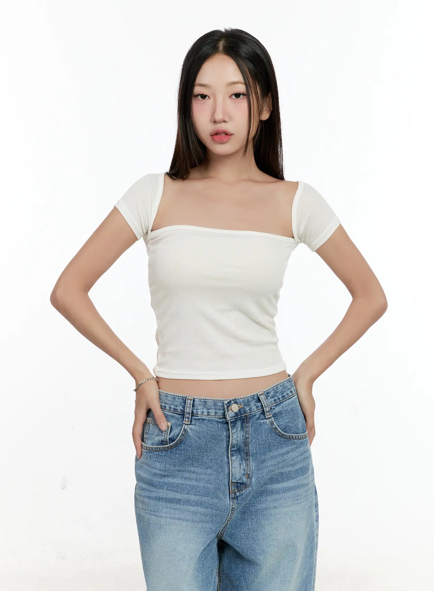 Square-Neck Crop Top CL531
