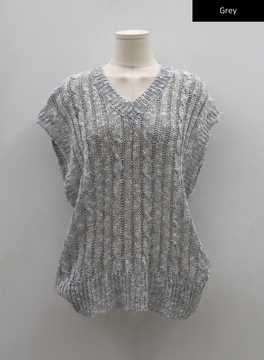 V-Neck Mesh Knitted Vest CG24