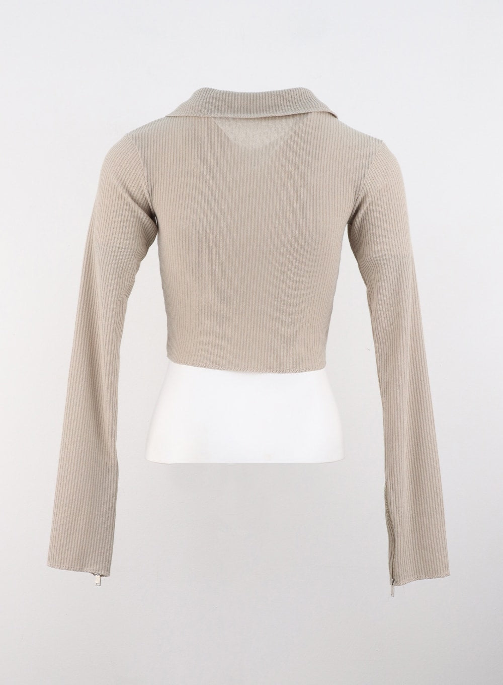 Stitched Zip Crop Top CS308