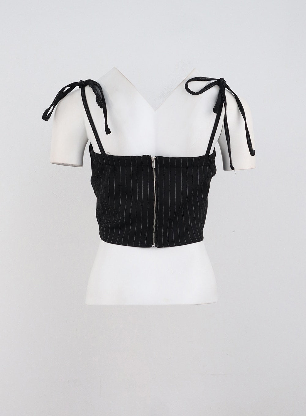Stripe Strap Shoulder Crop Cami Top CD301