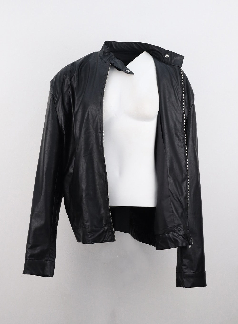 Loose Fit Faux Leather Jacket CO323