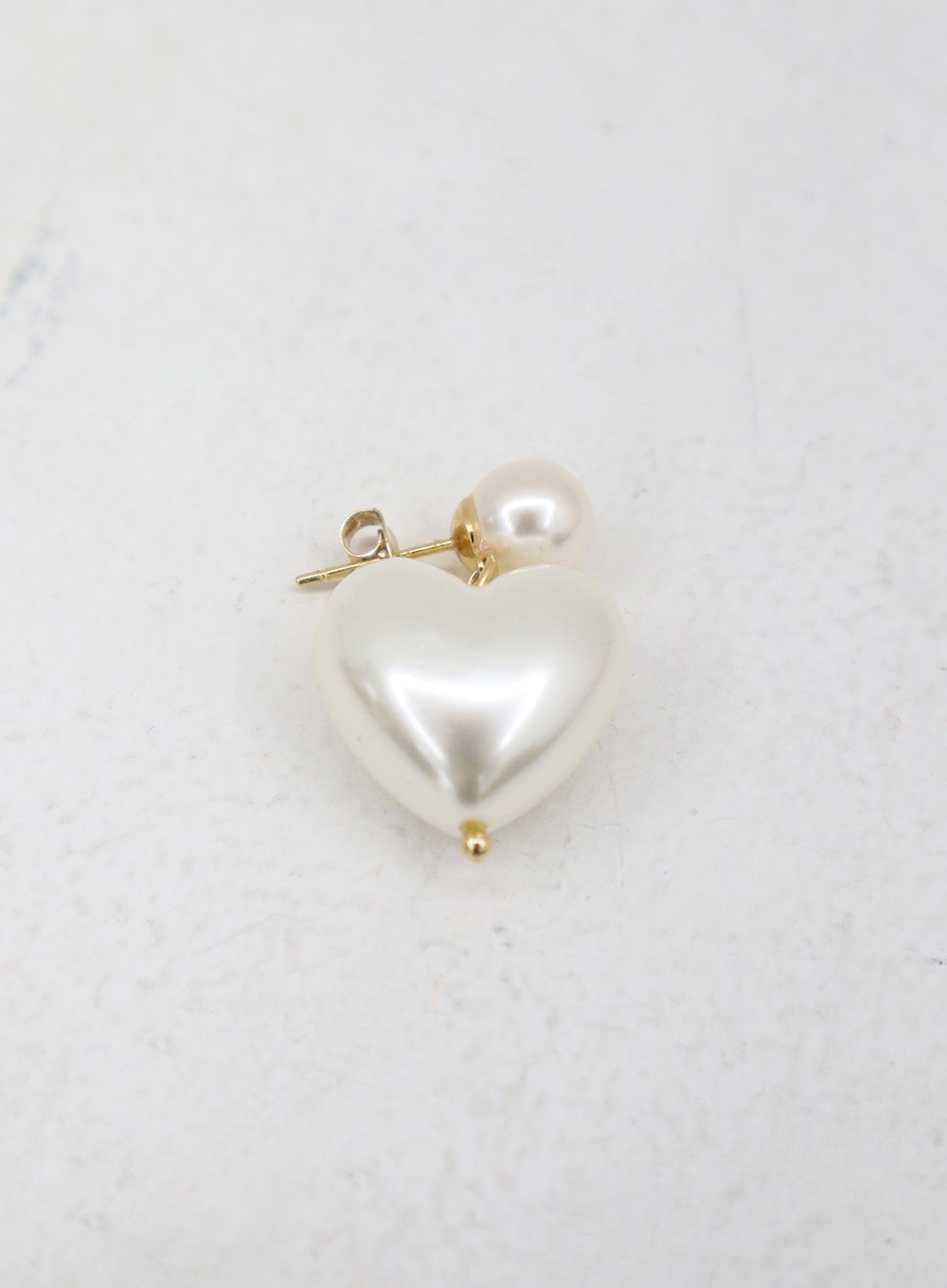 Pearl Heart Earrings BD09