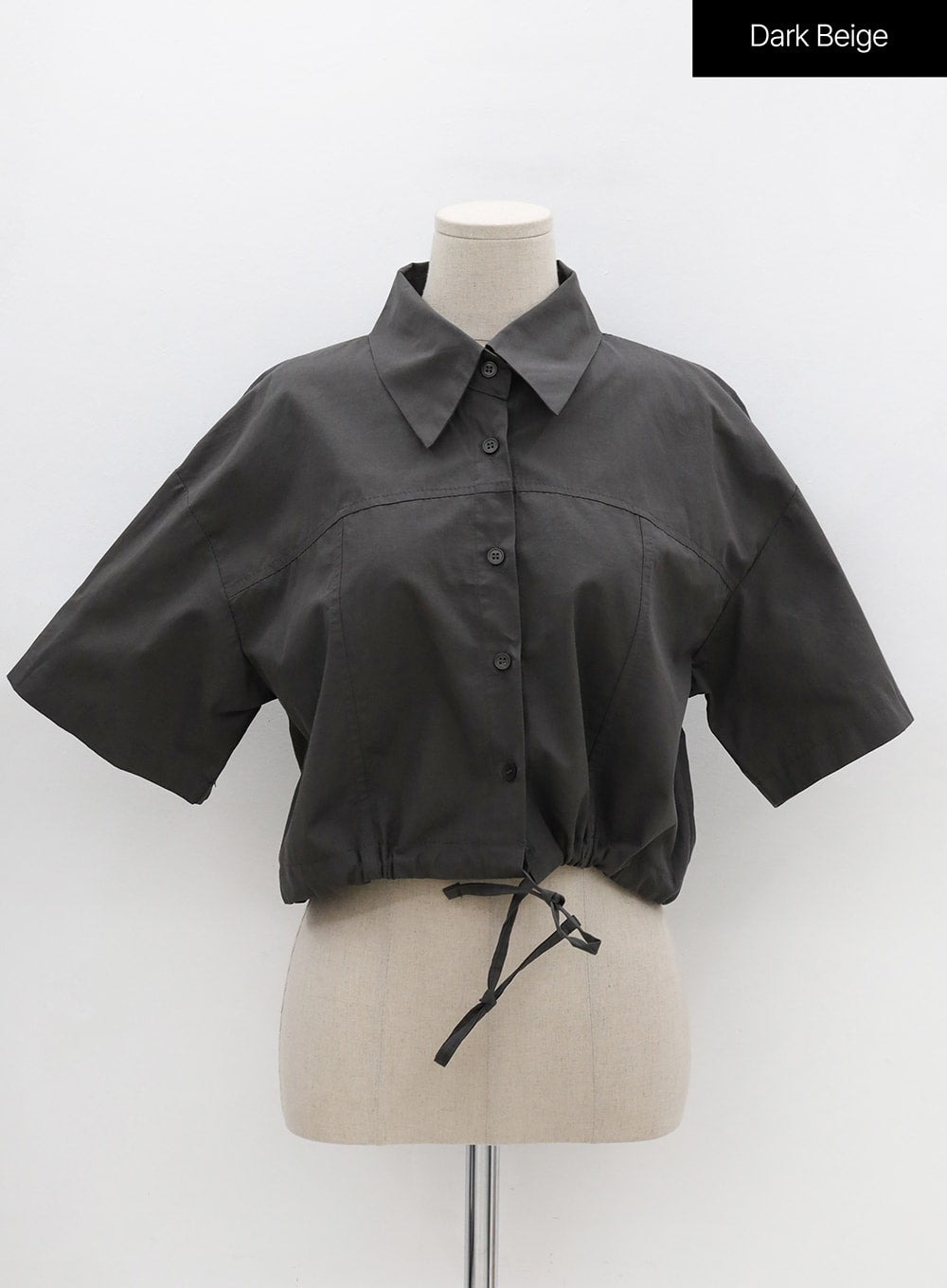 Drawstring Cropped Shirt UU1407