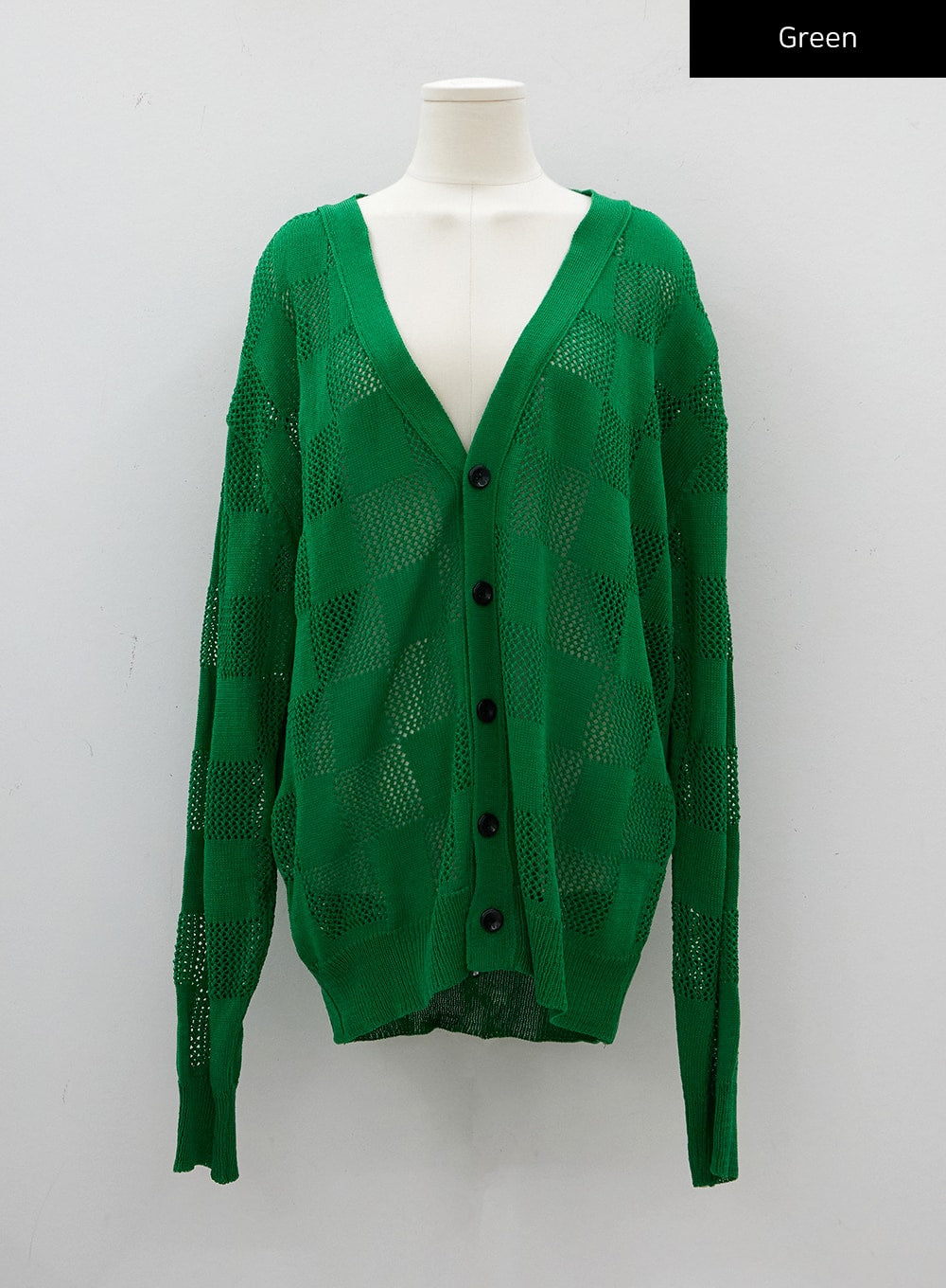 Checkered Oversized Cardigan CJ09