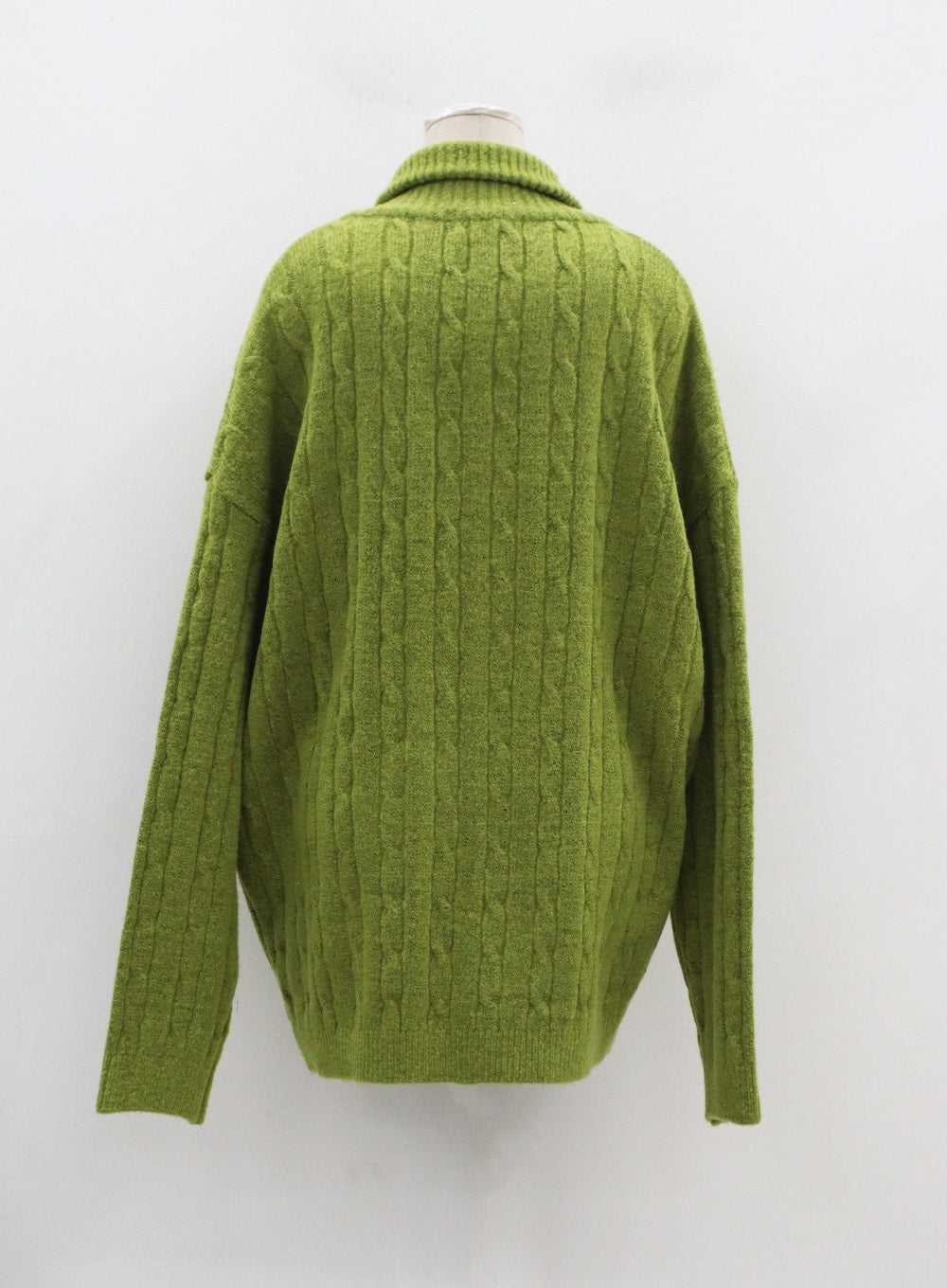 Twist Pattern Zip-Up Knit Unisex CD12