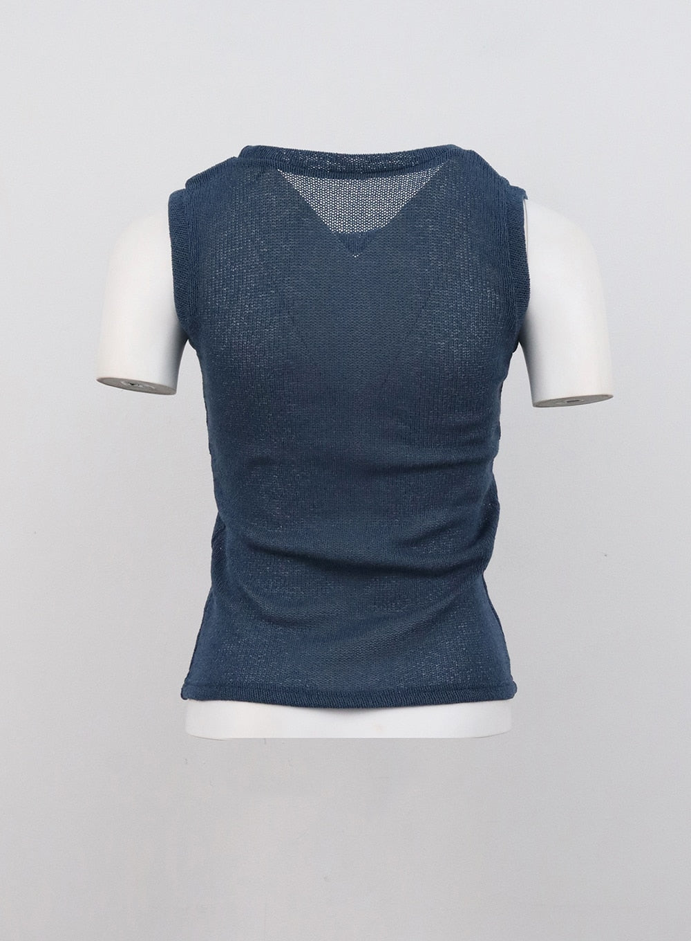 Graphic Mesh Knit Top CG302