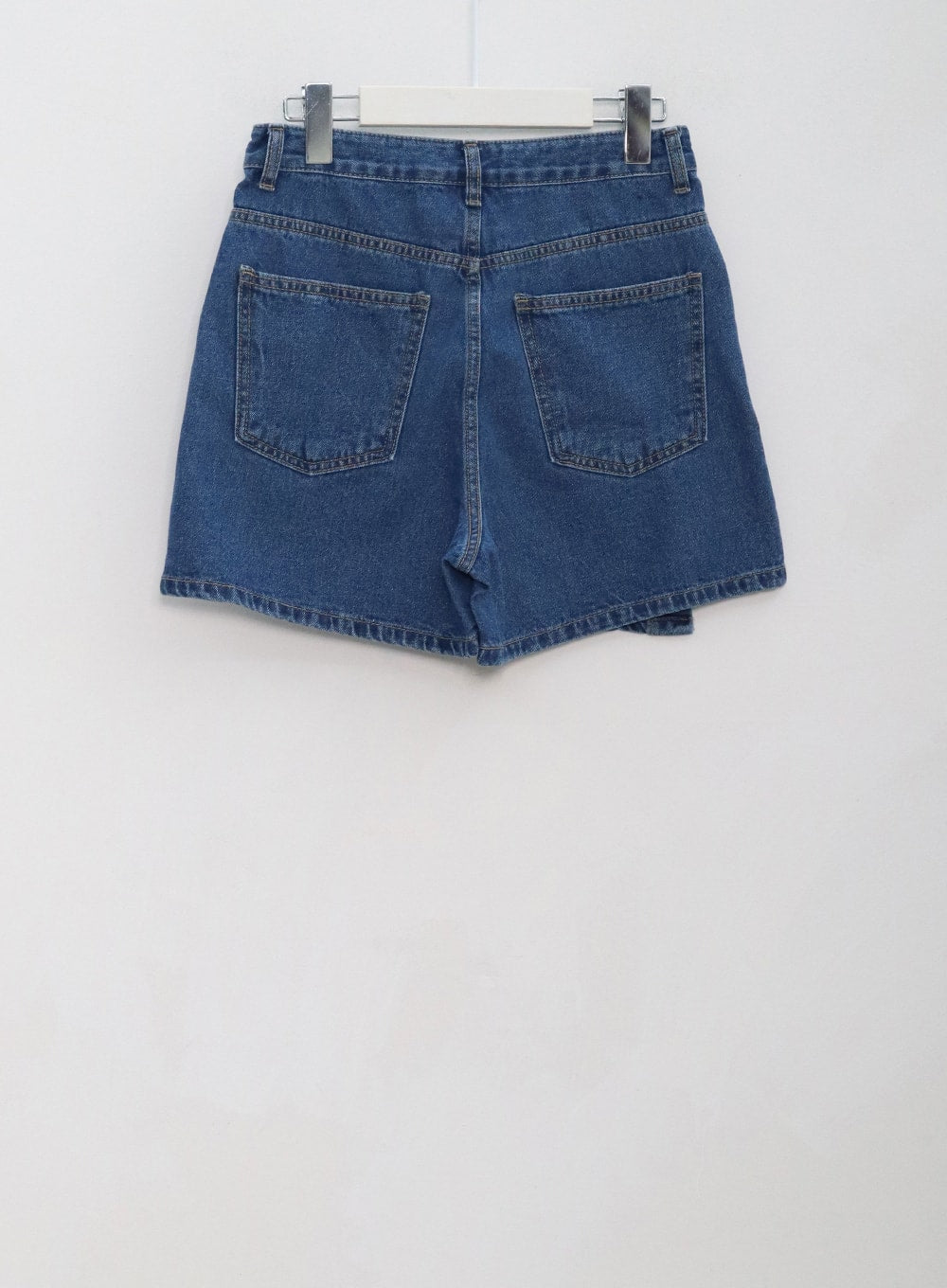Button Wrap Cotton Denim Shorts BG25