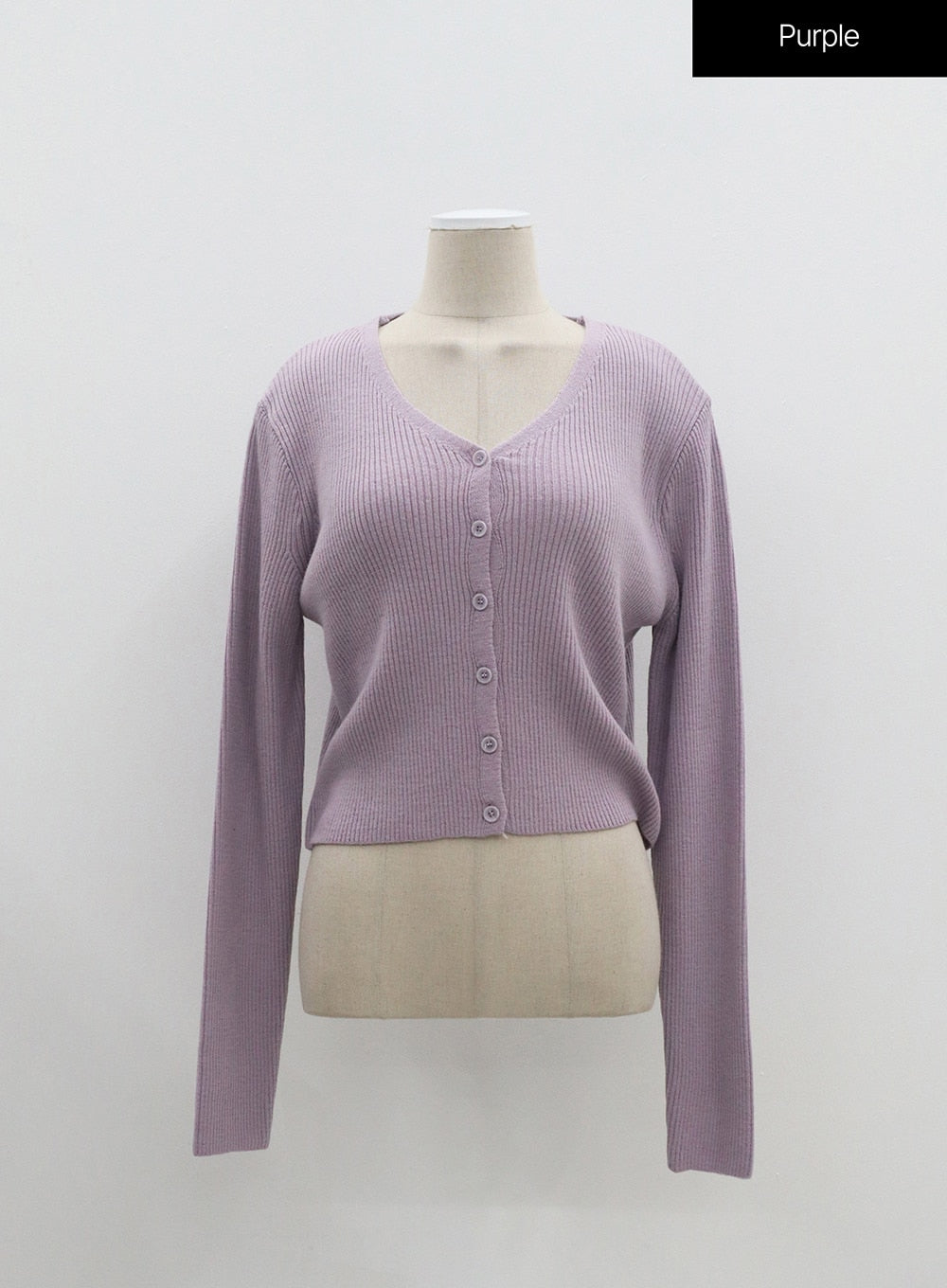 Ribbed Knit Cardigan OM329