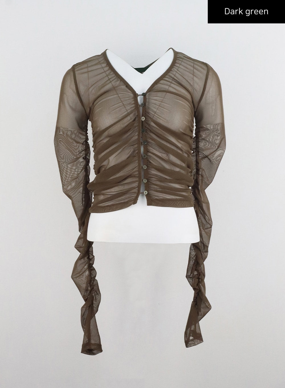 Button Mesh Cardigan CL314