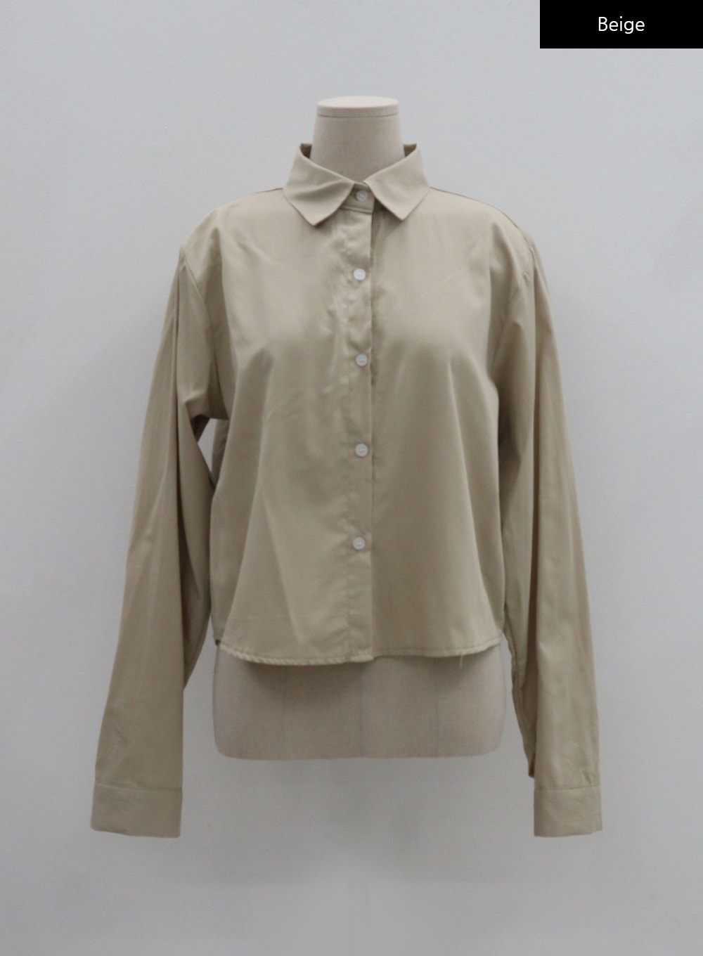 Basic Tone Down Color Crop Shirt BG23