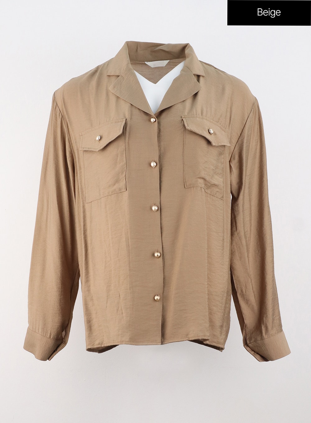 Shiny Long Sleeve Blouse OS313