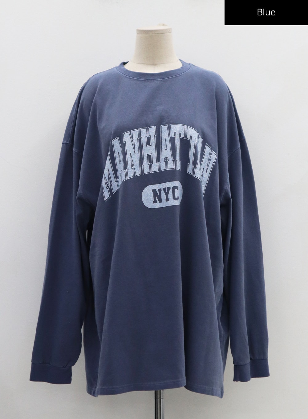 Lettering Print Oversize Long Sleeve T-Shirt Unisex CN21