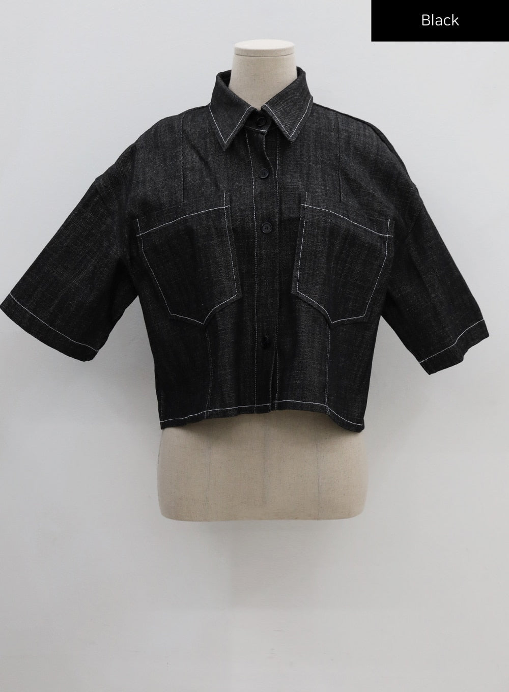 Stich Crop Short Sleeve Shirt CG01