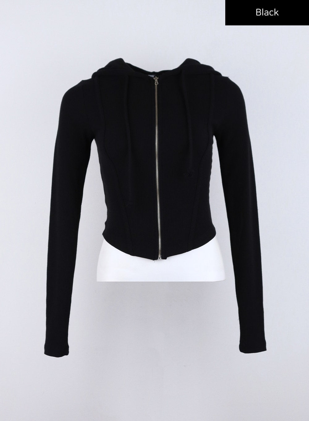 Round Hem Hooded Zip-Up CO327