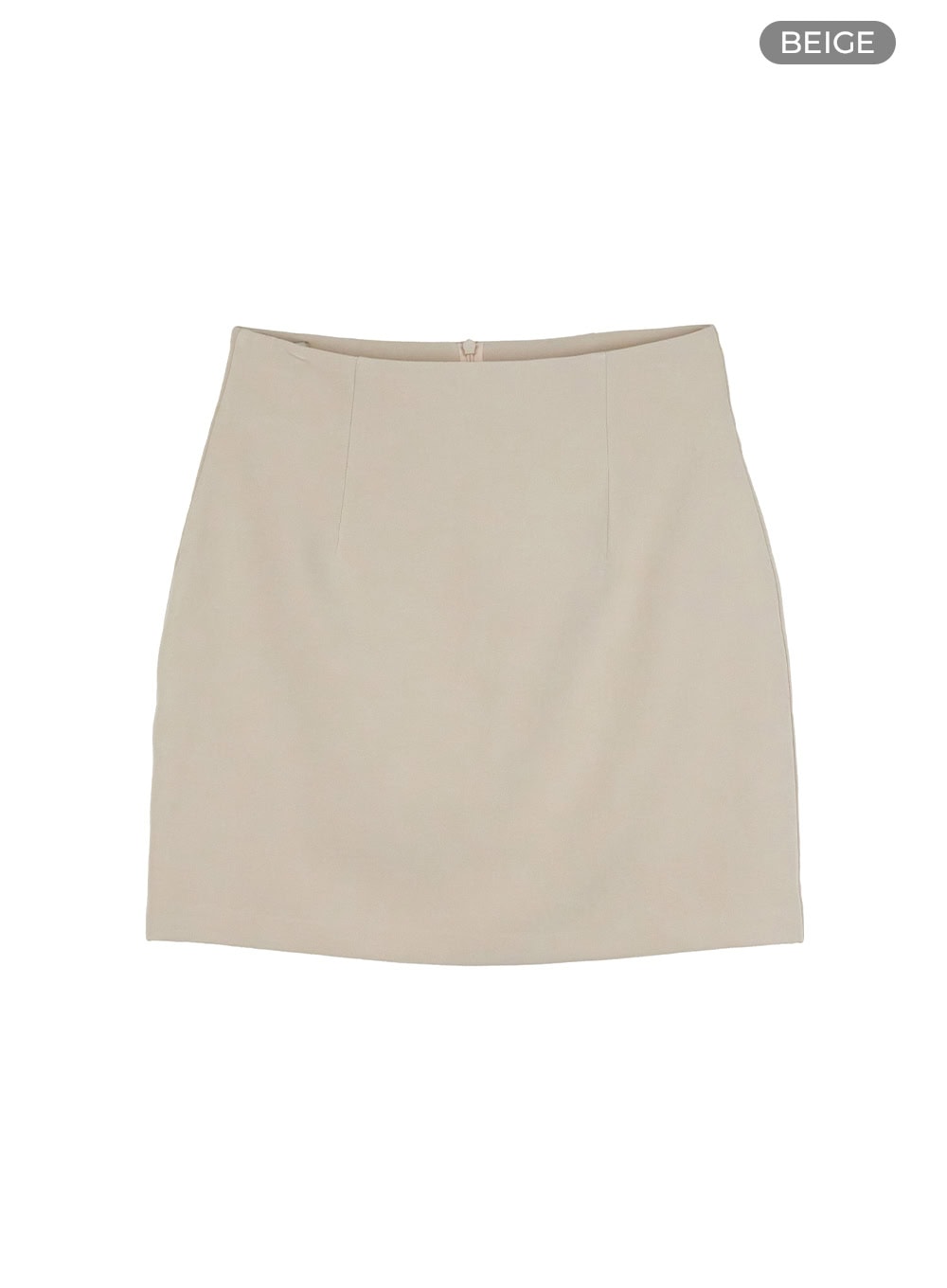 High Waist Solid Mini Skirt OU413