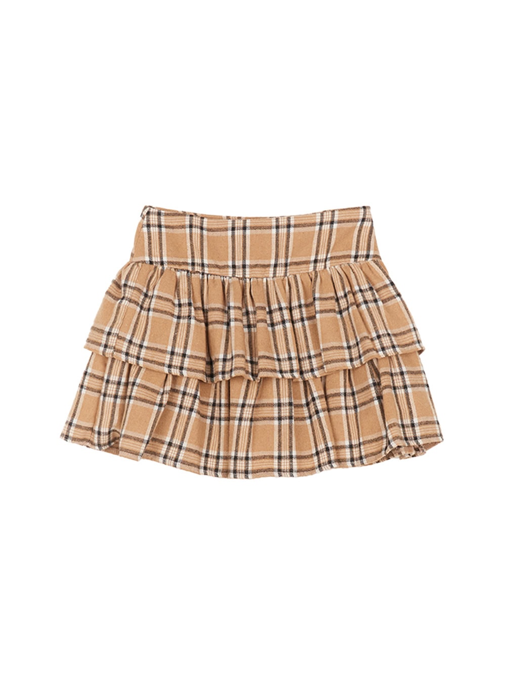 Ruffle Plaid Mini Skirt CM514