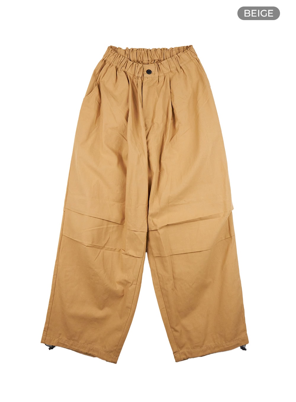 Men's Solid Pintuck Wide Leg Trousers CO408