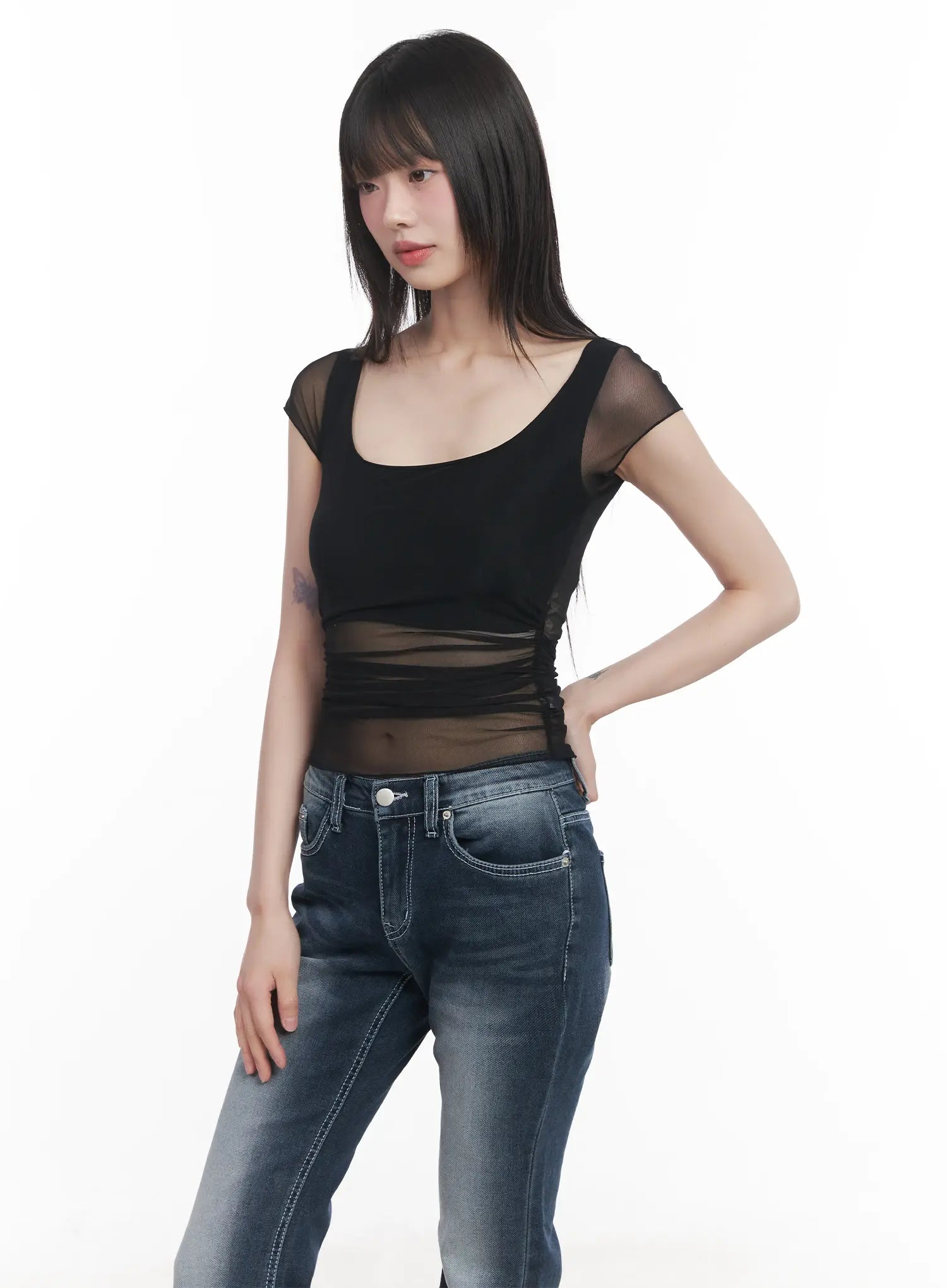 Sheer Chic Crop Tee CU518