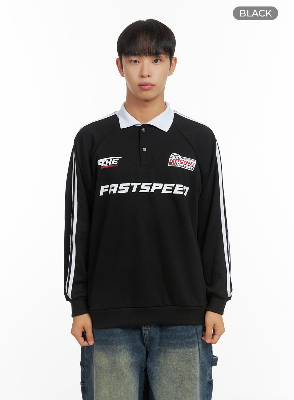 Men's Long Sleeve Collar Sweatshirt CO408