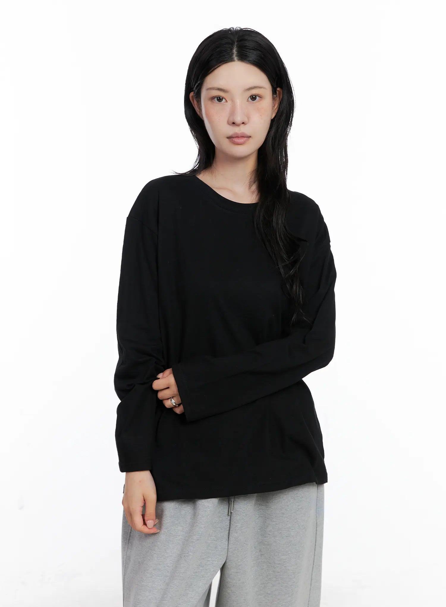 Basic Oversized Long Sleeve Tee CS529