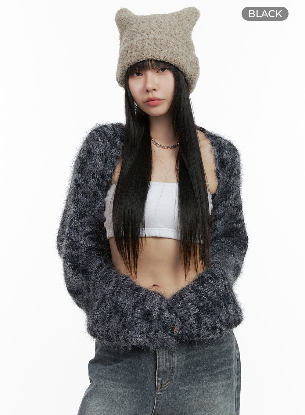 Fuzy Soft Bolero Cardigan OO401