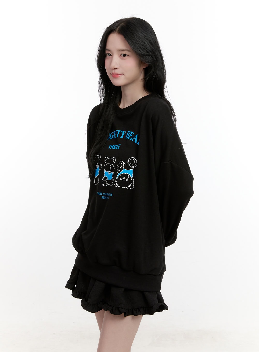 Teddy Bear Graphic Oversized Sweatshirt CF527