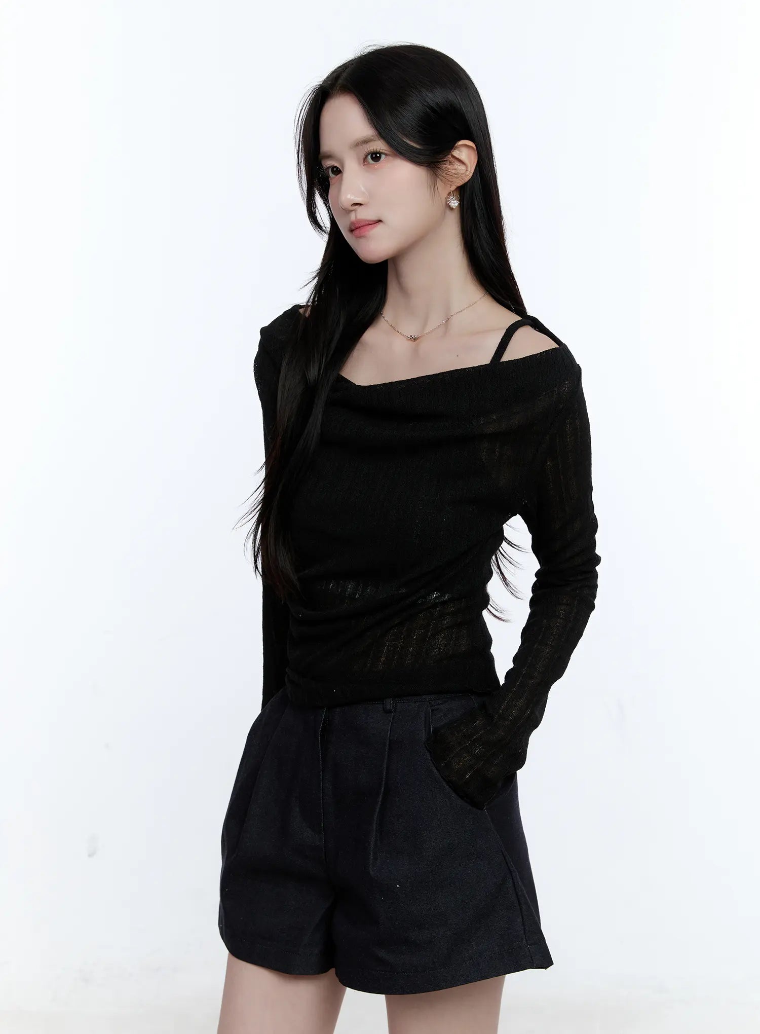 Mesh Knit Off-Shoulder and Cami Set CG513