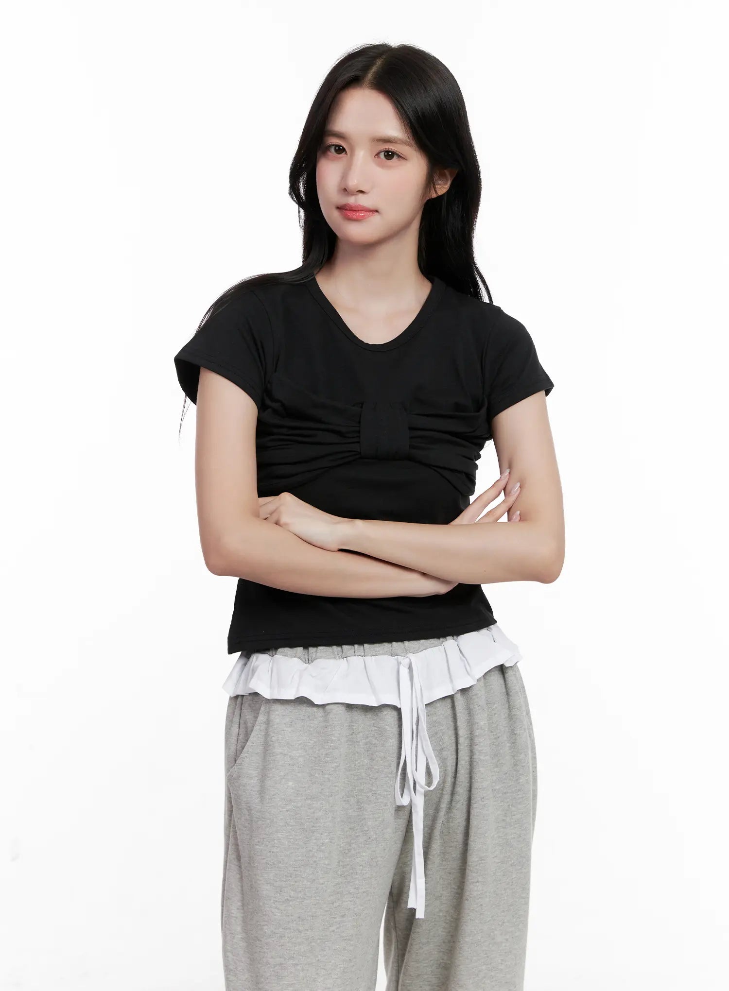 Scrunched Ribbon Top CL516