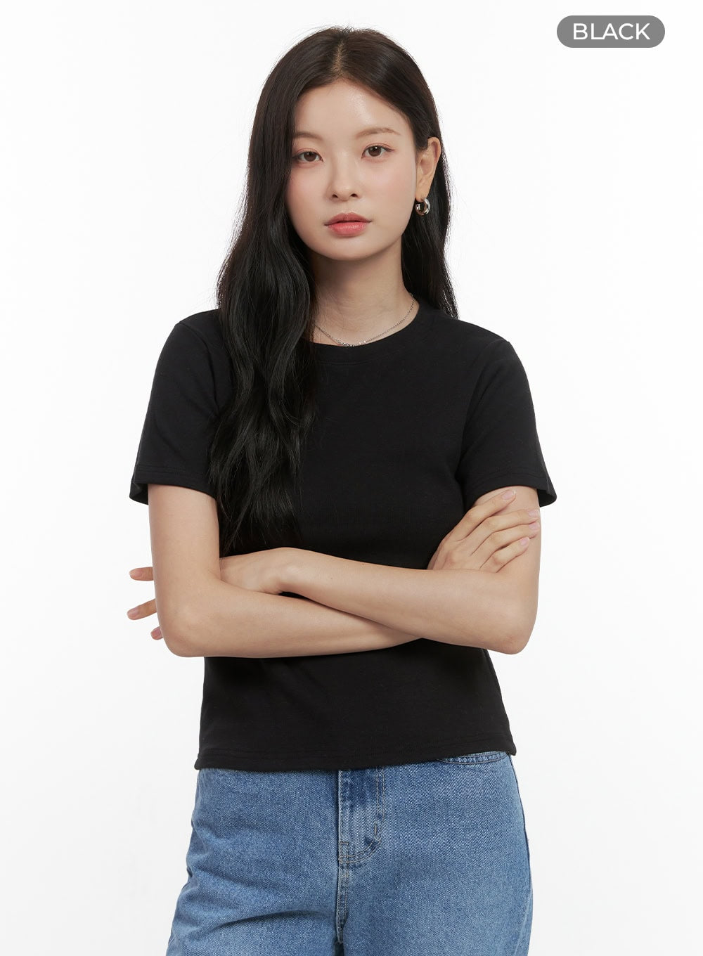 Cotton Slim Fit Round Neck Tee OS423