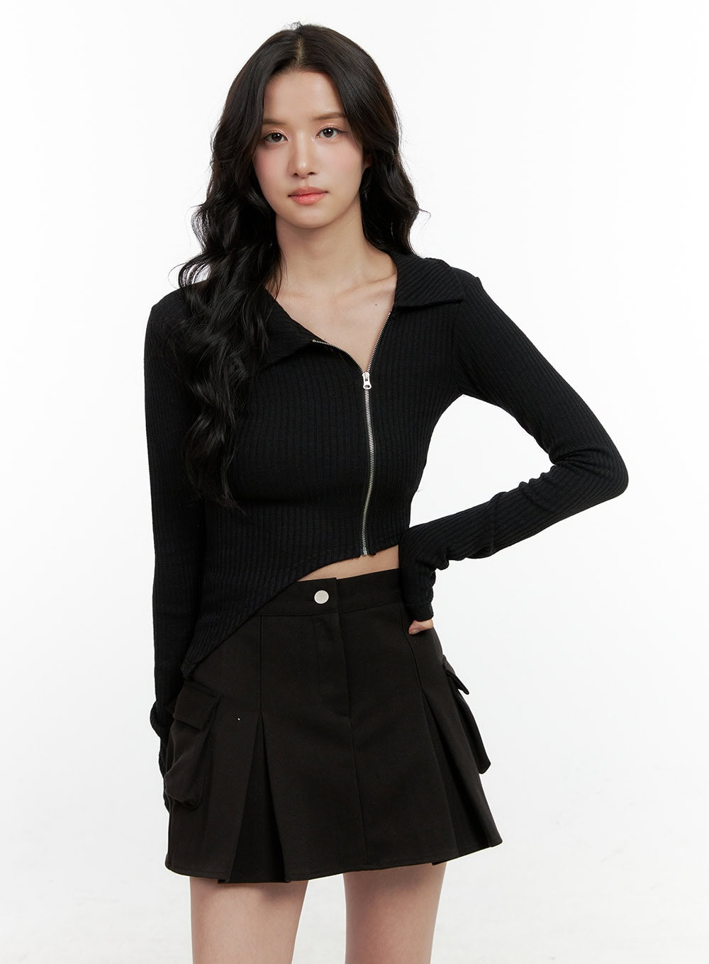 Asymmetric Slim Fit Cardigan ON404