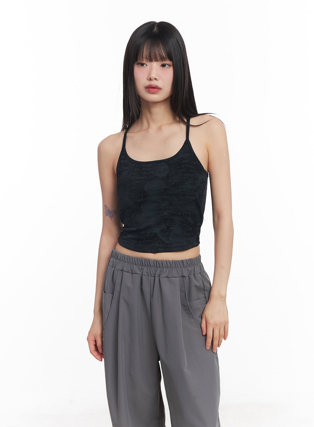 Graphic Cropped Tank Top CY512