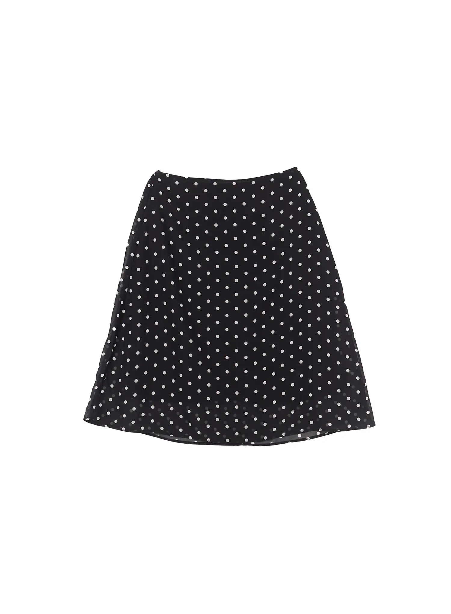 Polka Dot Double-Layered Midi Skirt CL502