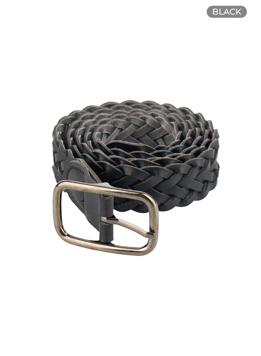 Faux Leather Woven Belt OU413