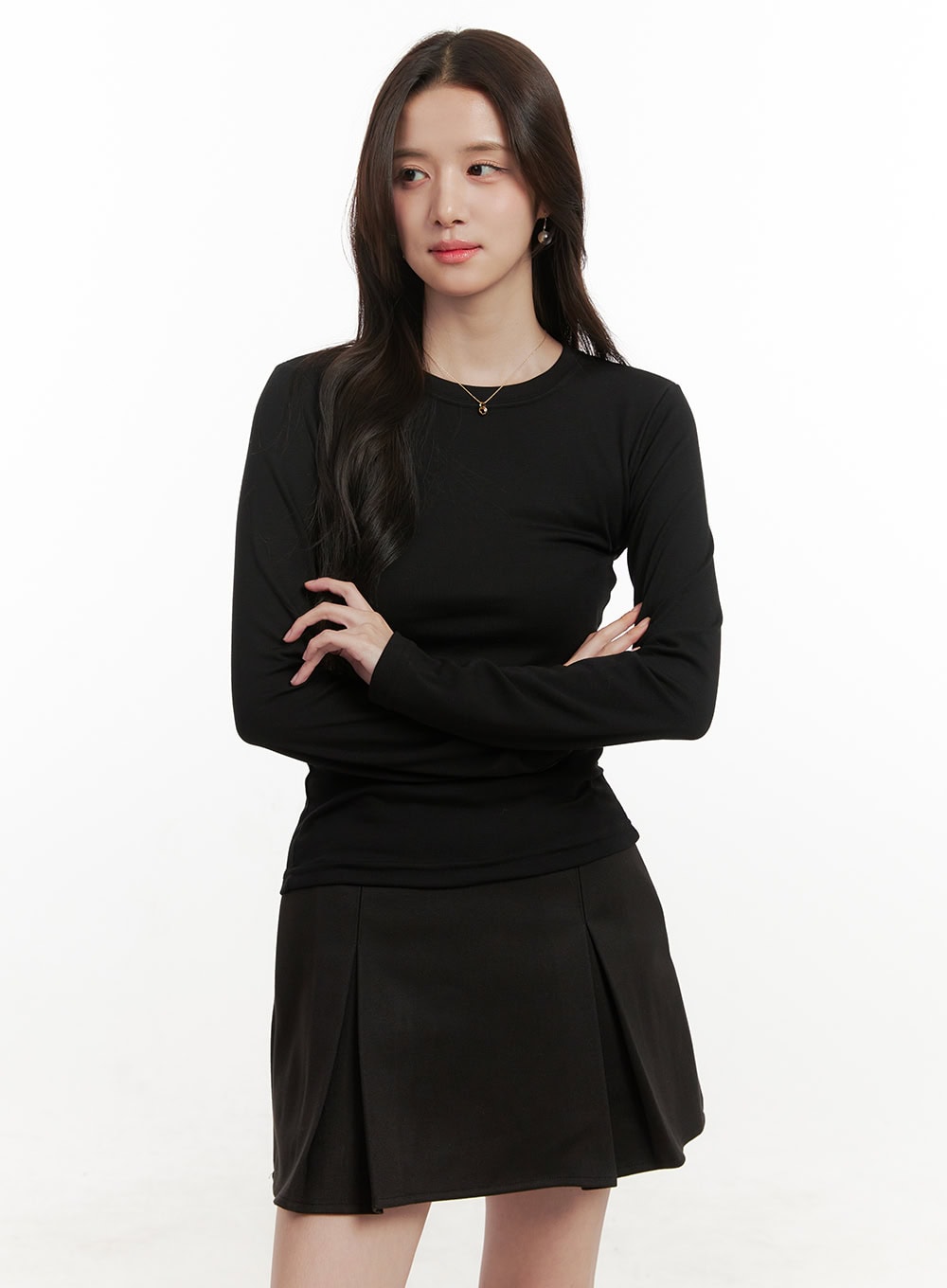 Classic Round Neck Long Sleeve Top ON429