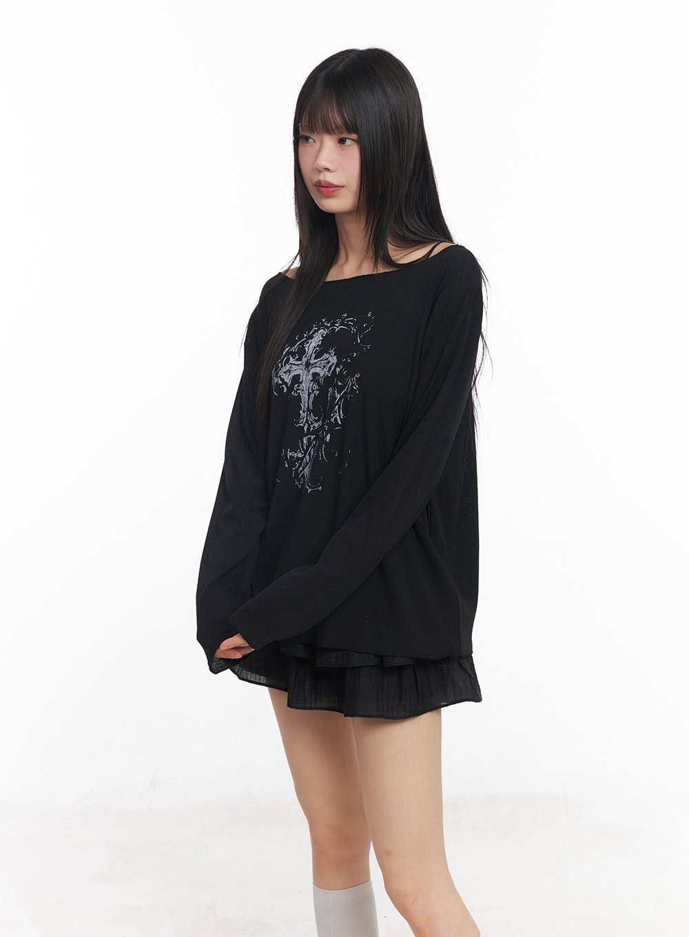 Dreamy Semi-Sheer Graphic Long Sleeve CY514