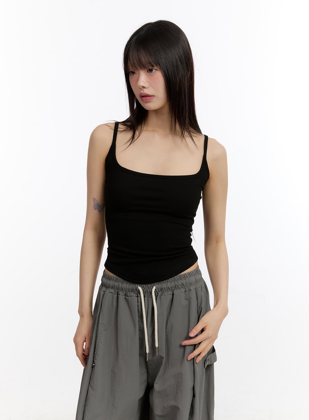 Essential Square-Neck Cami Crop Top CA509