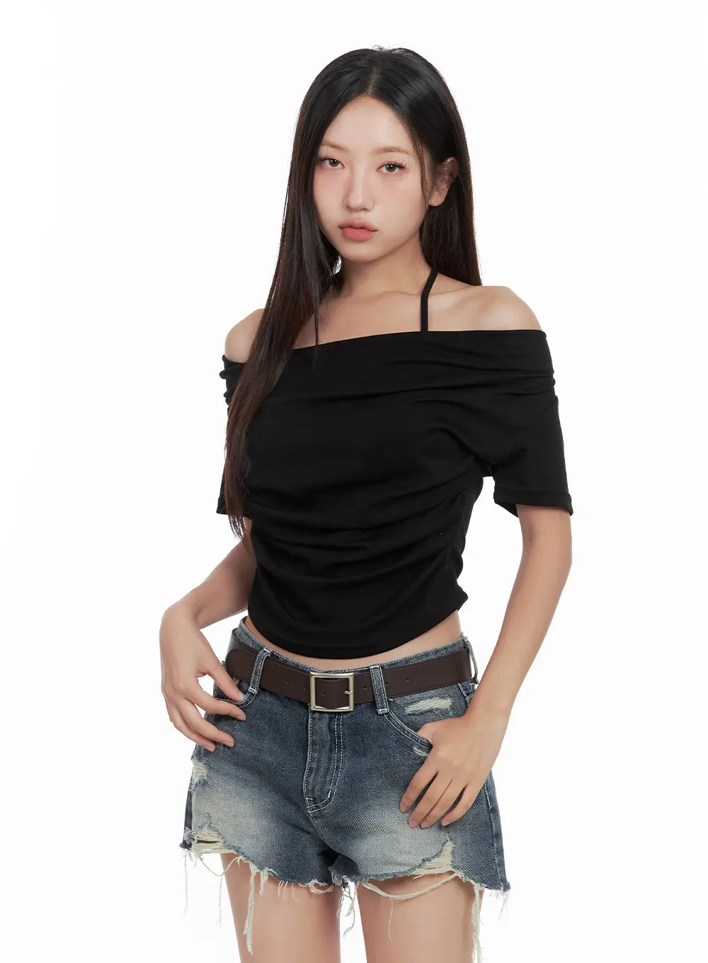 Draped Off-Shoulder Top CL508